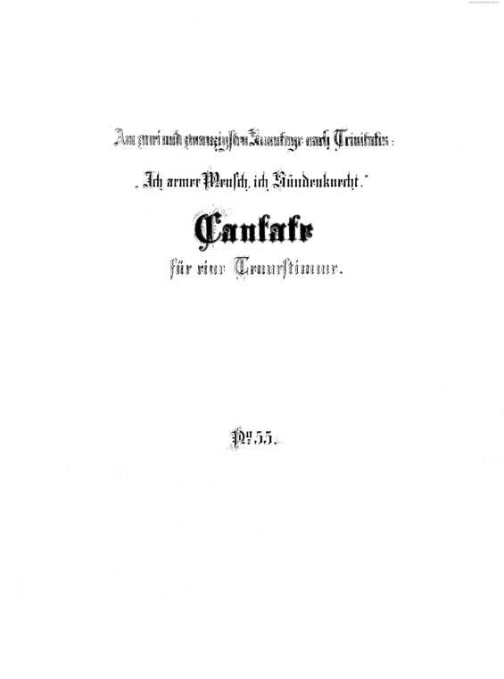 Partitura da música Cantata No. 55 v.2