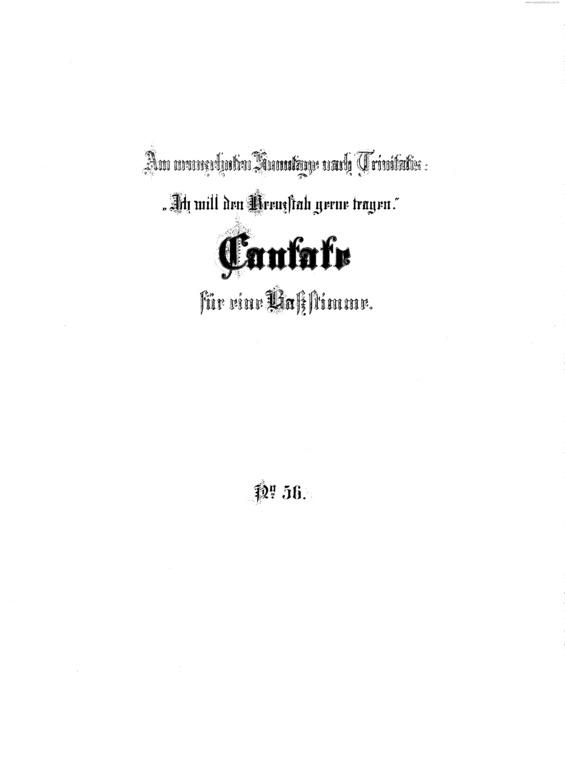 Partitura da música Cantata No. 56 v.2