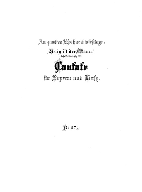 Partitura da música Cantata No. 57 v.2
