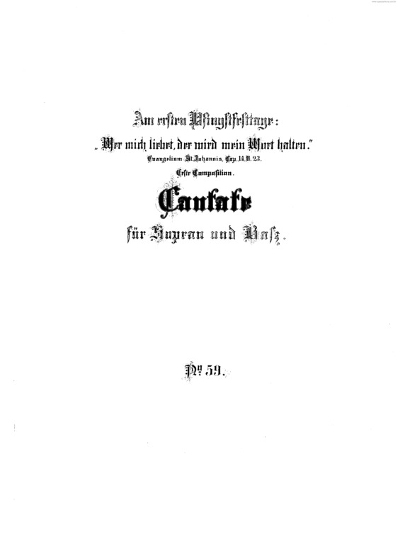 Partitura da música Cantata No. 59 v.2