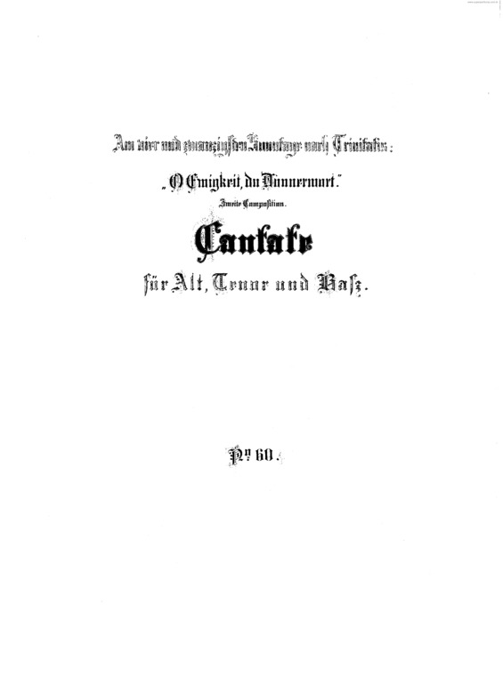 Partitura da música Cantata No. 60 v.2