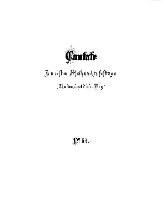 Partitura da música Cantata No. 63 v.2