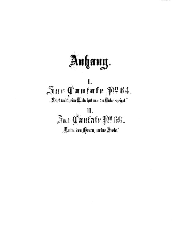 Partitura da música Cantata No. 64 v.3