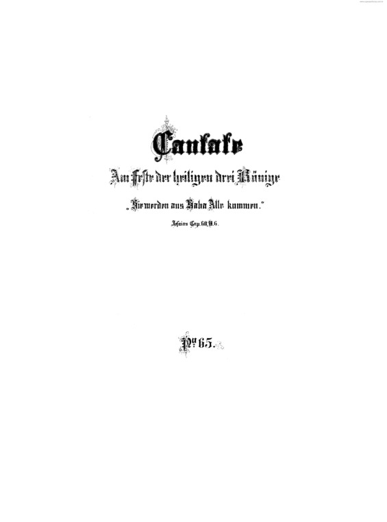 Partitura da música Cantata No. 65 v.2