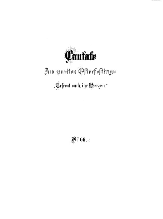 Partitura da música Cantata No. 66 v.2