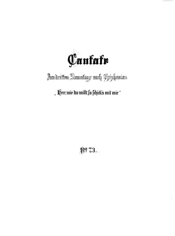 Partitura da música Cantata No. 73 v.2