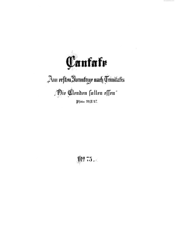 Partitura da música Cantata No. 75 v.2