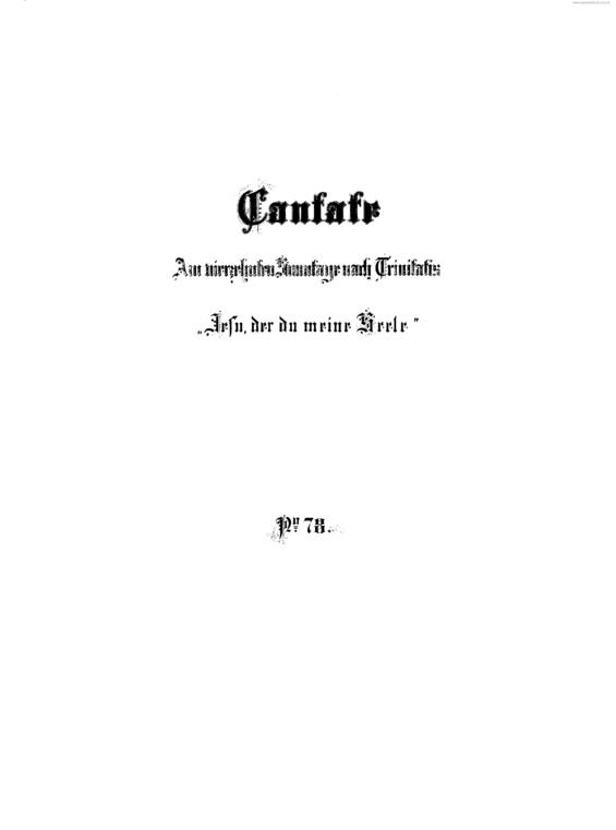 Partitura da música Cantata No. 78 v.2