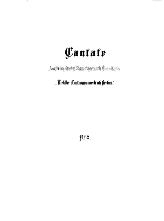 Partitura da música Cantata No. 8 v.2