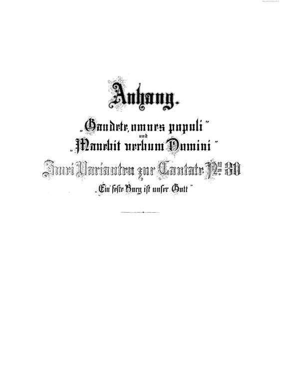 Partitura da música Cantata No. 80 v.2