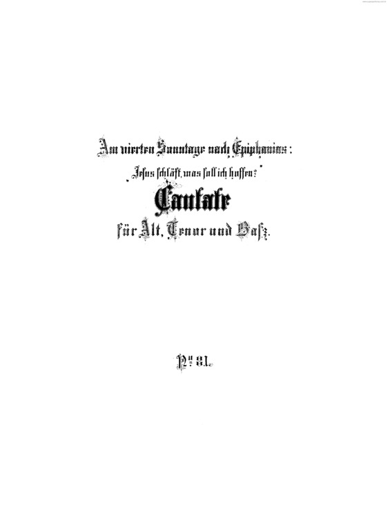 Partitura da música Cantata No. 81 v.2
