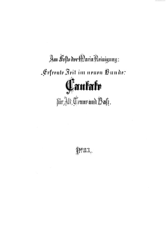 Partitura da música Cantata No. 83 v.2