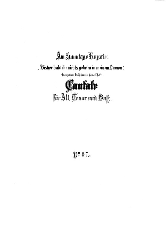 Partitura da música Cantata No. 87 v.2
