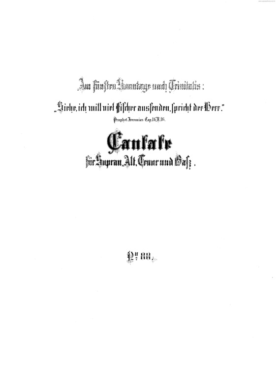 Partitura da música Cantata No. 88 v.2