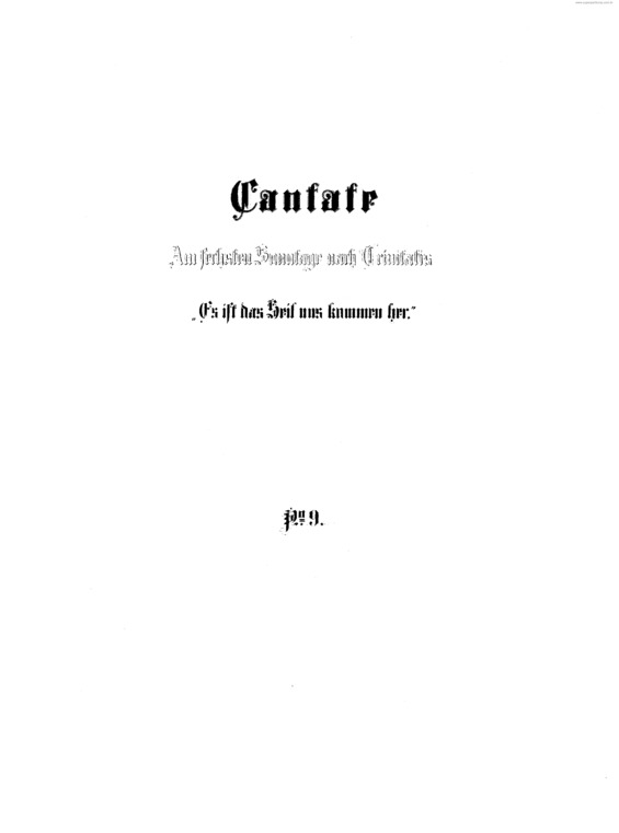 Partitura da música Cantata No. 9 v.2