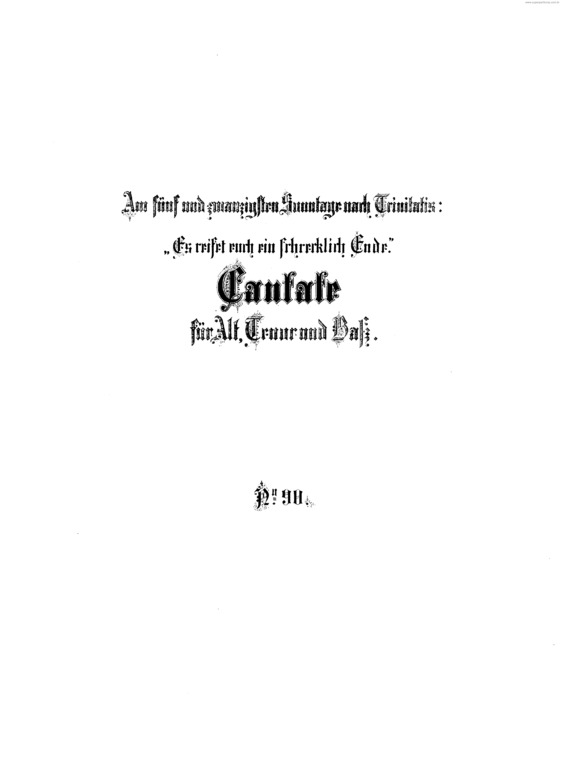 Partitura da música Cantata No. 90 v.2