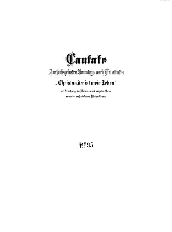 Partitura da música Cantata No. 95 v.2