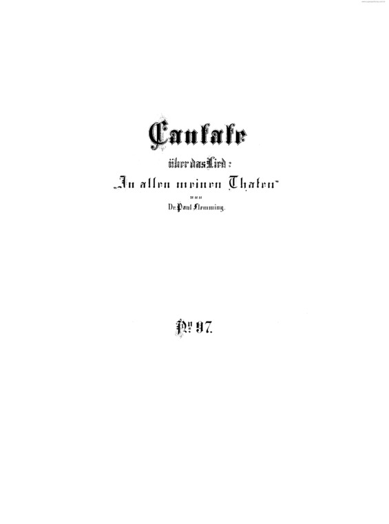 Partitura da música Cantata No. 97 v.2