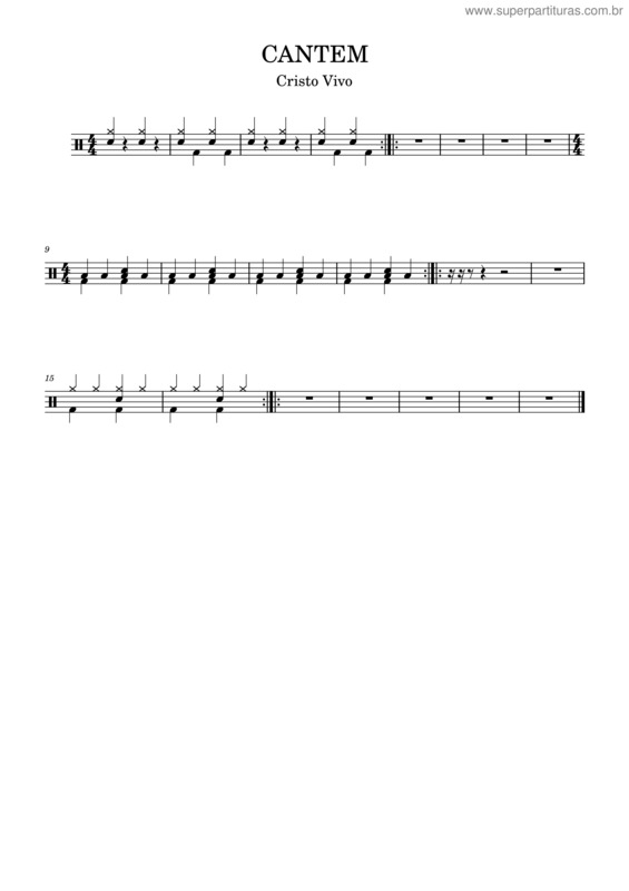 Partitura da música Cantem – Cristo Vivo