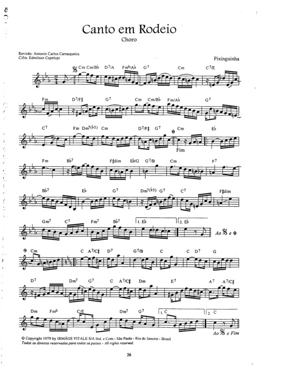 Partitura da música Canto Em Rodeio v.5