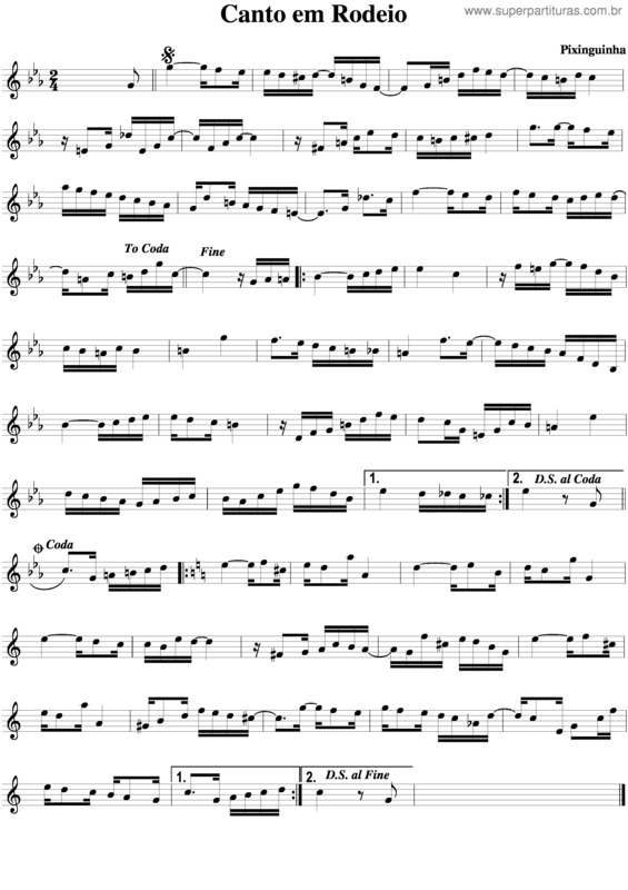 Partitura da música Canto Em Rodeio