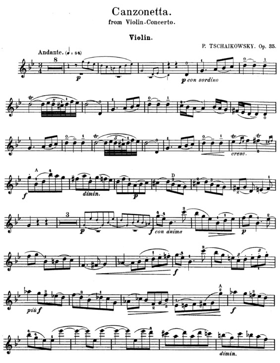 Partitura da música Canzonetta 2