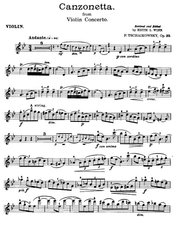 Partitura da música Canzonetta v.2