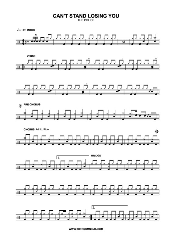 Partitura da música Can’t Stand Losing You