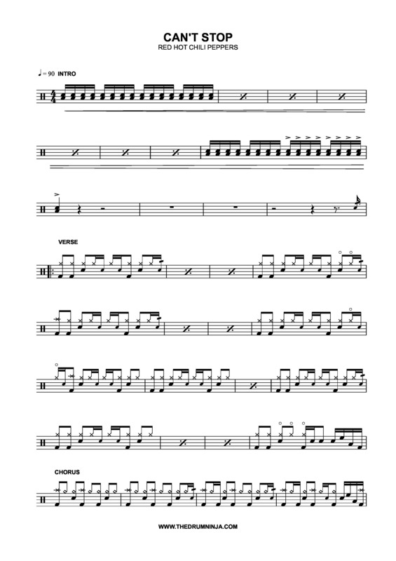 Partitura da música Can’t Stop