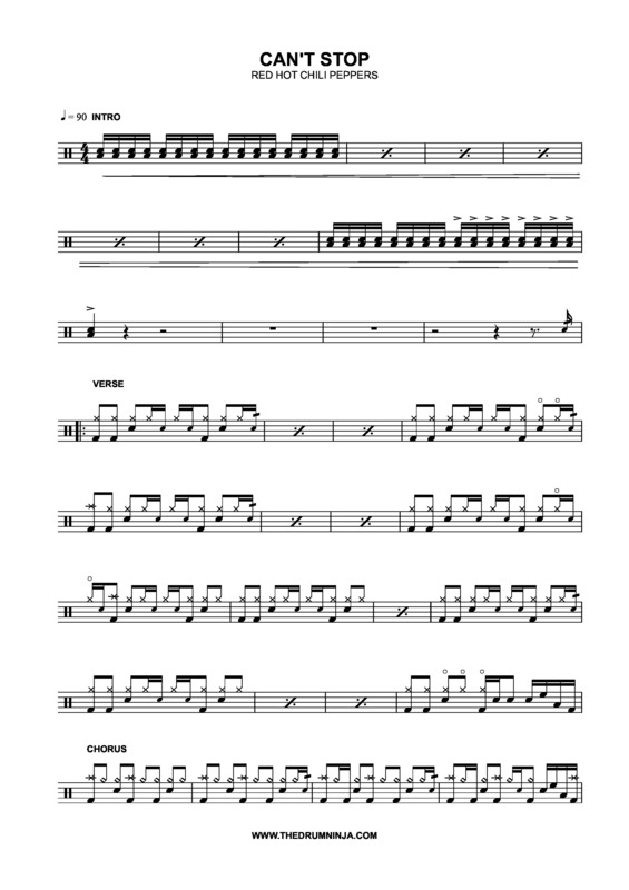 Partitura da música Can’t Stop