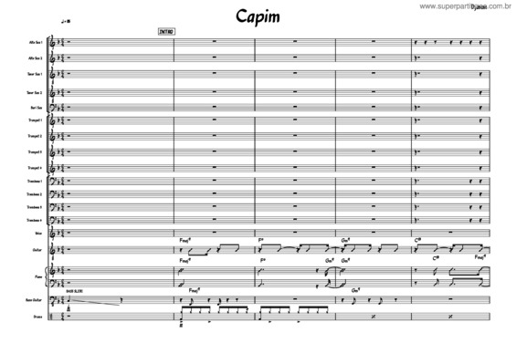 Partitura da música Capim – Djavan Capim Final