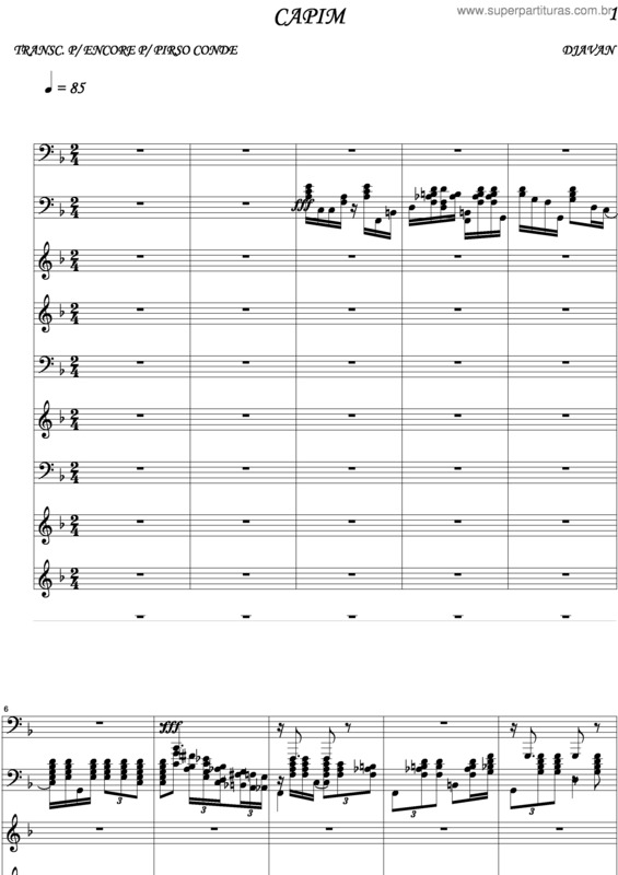 Partitura da música Capim v.2