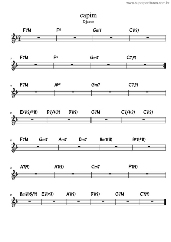 Partitura da música Capim v.6