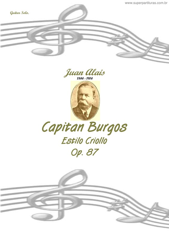 Partitura da música Capitan Burgos