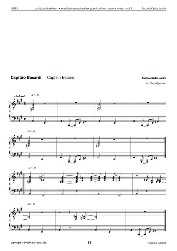 Partitura da música Capitão Bacardi v.2