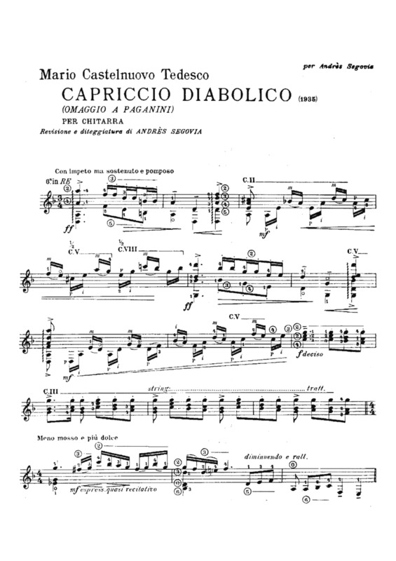 Partitura da música Capriccio Diabolico