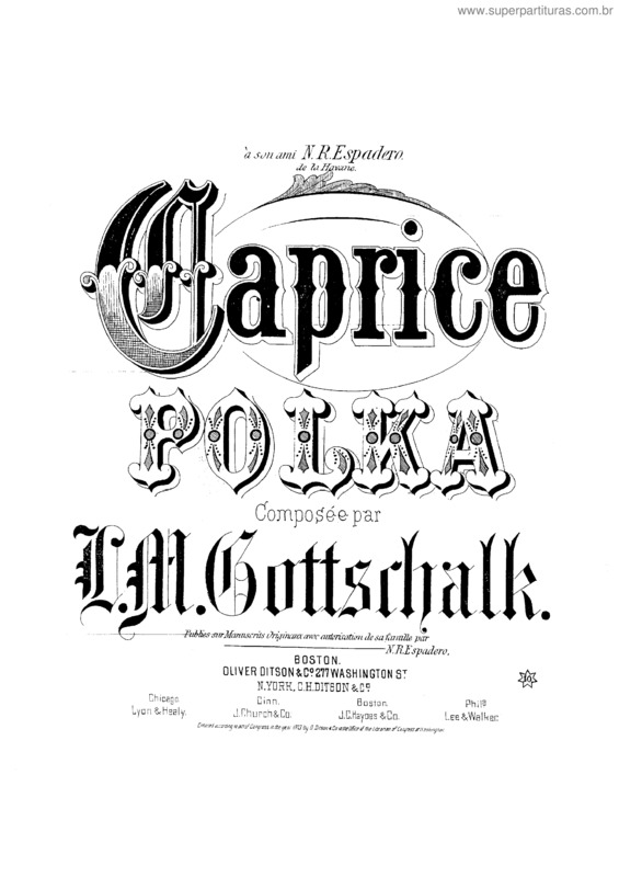 Partitura da música Caprice-polka