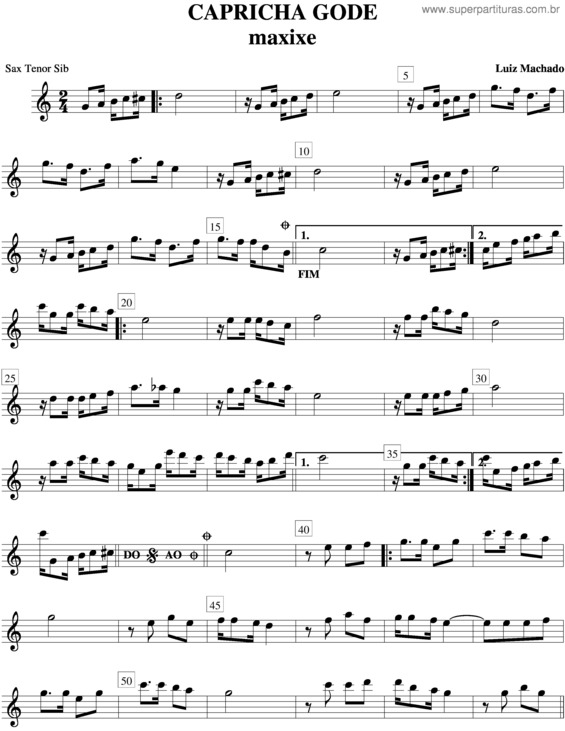 Partitura da música Capricha Gode v.2