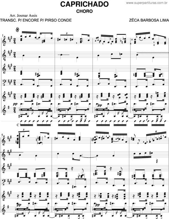 Partitura da música Caprichado v.2