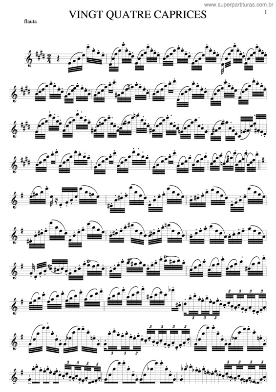 Partitura da música Capricho 24 Paganini