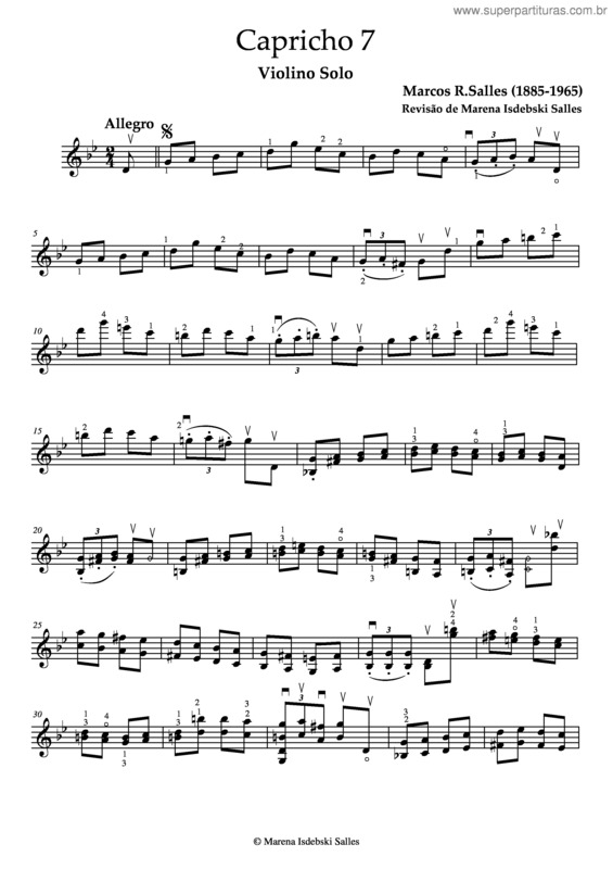 Partitura da música Capricho 7