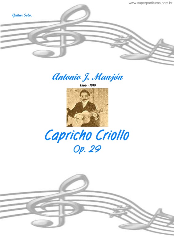 Partitura da música Capricho Criollo