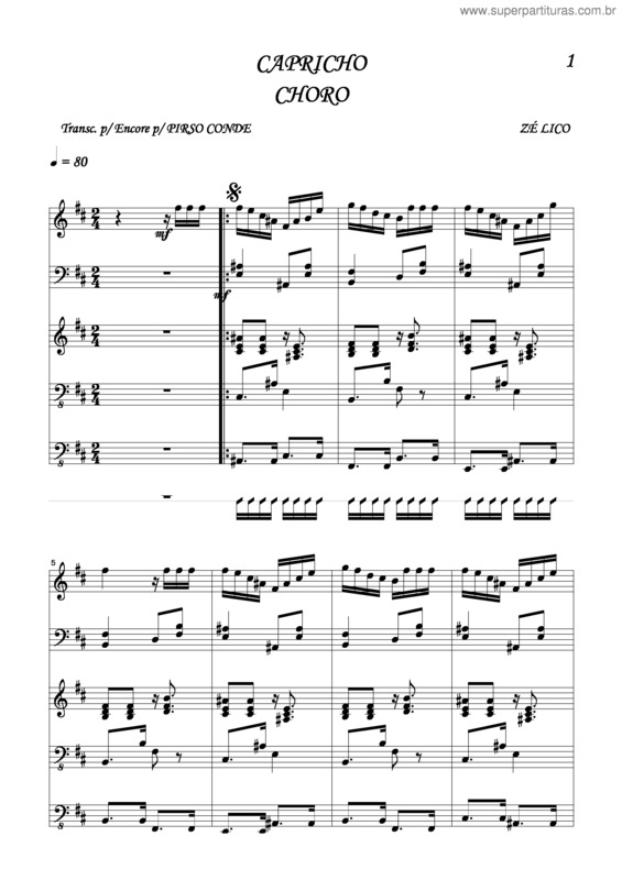 Partitura da música Capricho v.4
