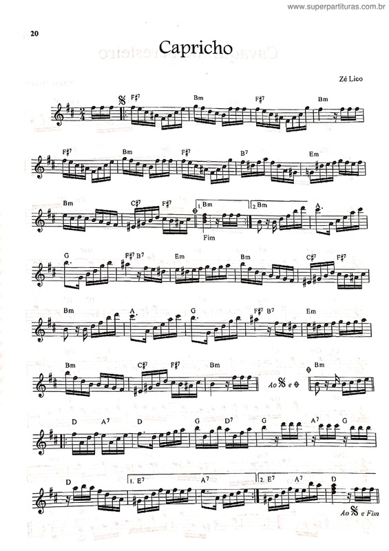 Partitura da música Capricho v.8