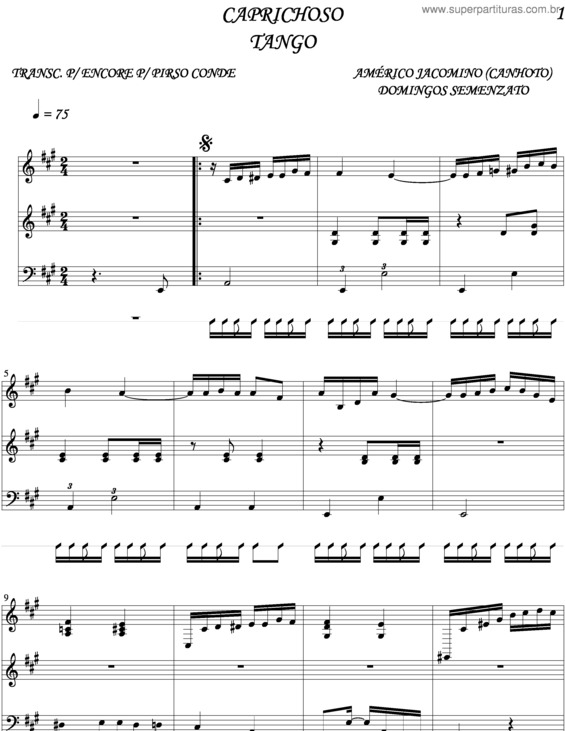 Partitura da música Caprichoso v.7