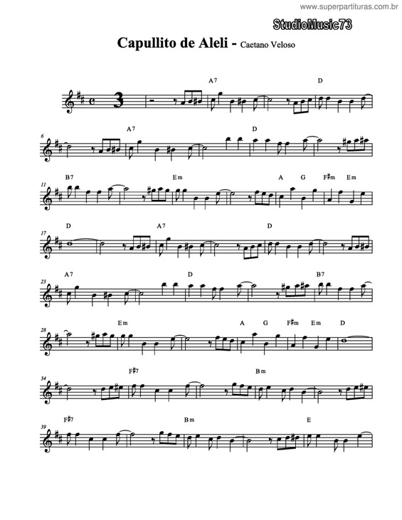 Partitura da música Capullito De Aleli v.3