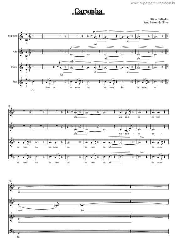 Partitura da música Caramba v.2