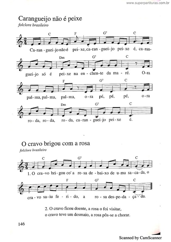 Partitura da música Caranguejo Não É Peixe