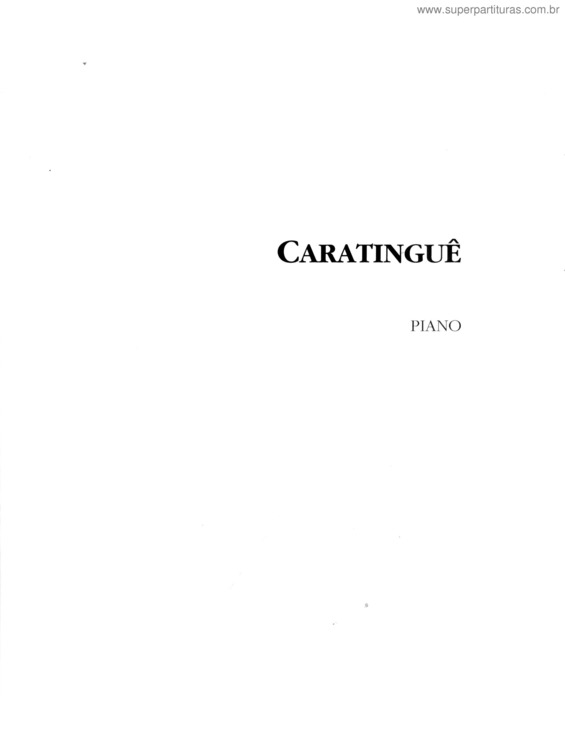 Partitura da música Caratinguê