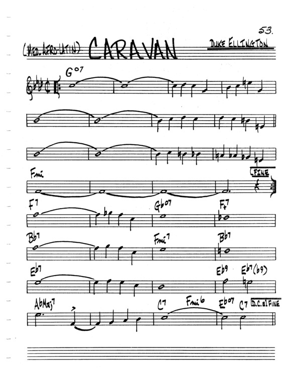 Partitura da música Caravan v.10